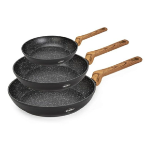 Bộ 3 chảo rán LUCKY GRANITE chống dính dùng cho bếp từ